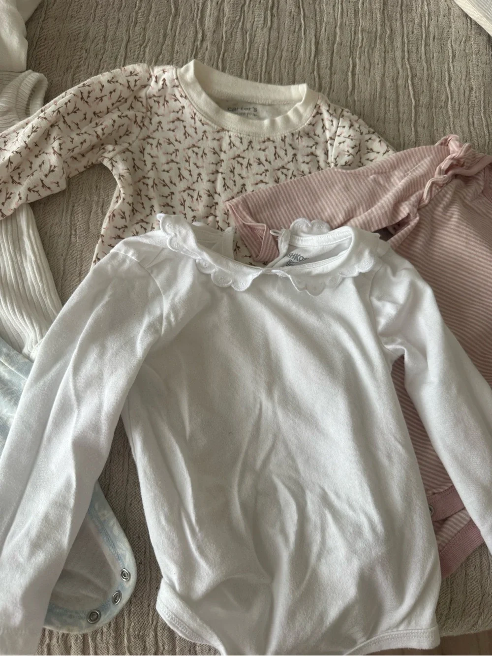GAP Baby Onesie Bundle - White, Light Blue, Pink, Cream